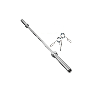 Heavy duty Olympic barbell bar 5 feet with two clip