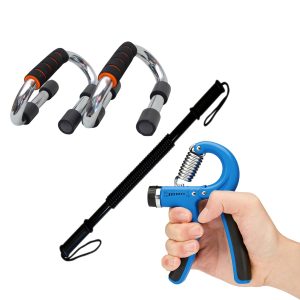 Super Saver Gym Combo Offer (Hand Grip + Push Up Stand + Power Twister)