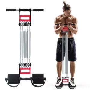 5 Springs Chest Pull Including Hand Grippers Arm Exerciser